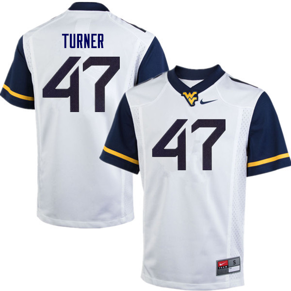 NCAA Men's Joseph Turner West Virginia Mountaineers White #47 Nike Stitched Football College Authentic Jersey BI23Y42NS